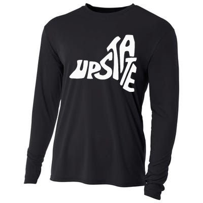 Upstate New York Ny State Shape Cooling Performance Long Sleeve Crew