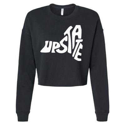 Upstate New York Ny State Shape Cropped Pullover Crew