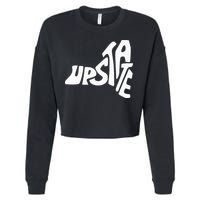 Upstate New York Ny State Shape Cropped Pullover Crew