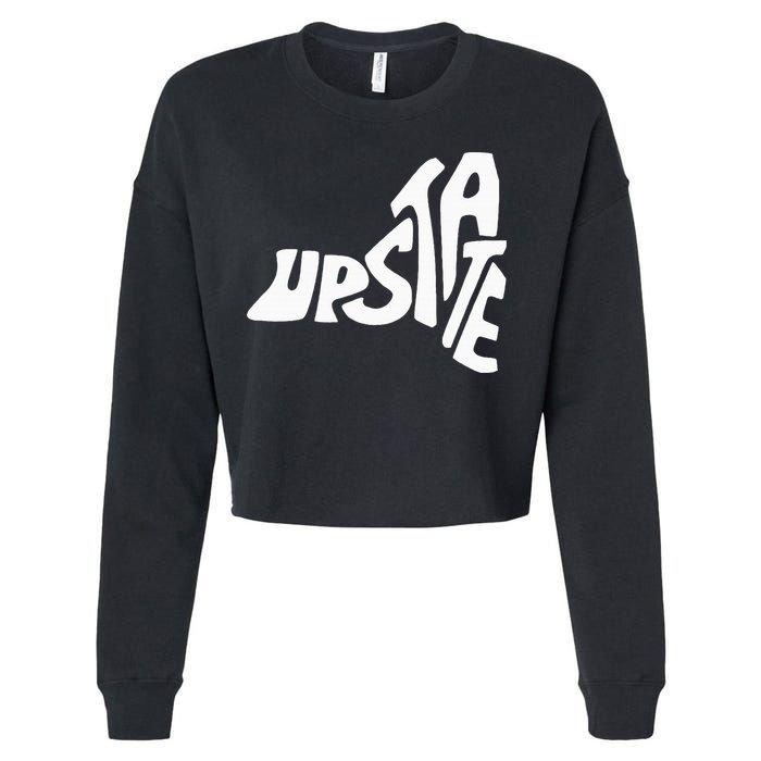Upstate New York Ny State Shape Cropped Pullover Crew