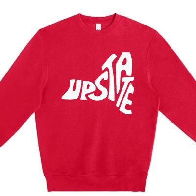 Upstate New York Ny State Shape Premium Crewneck Sweatshirt