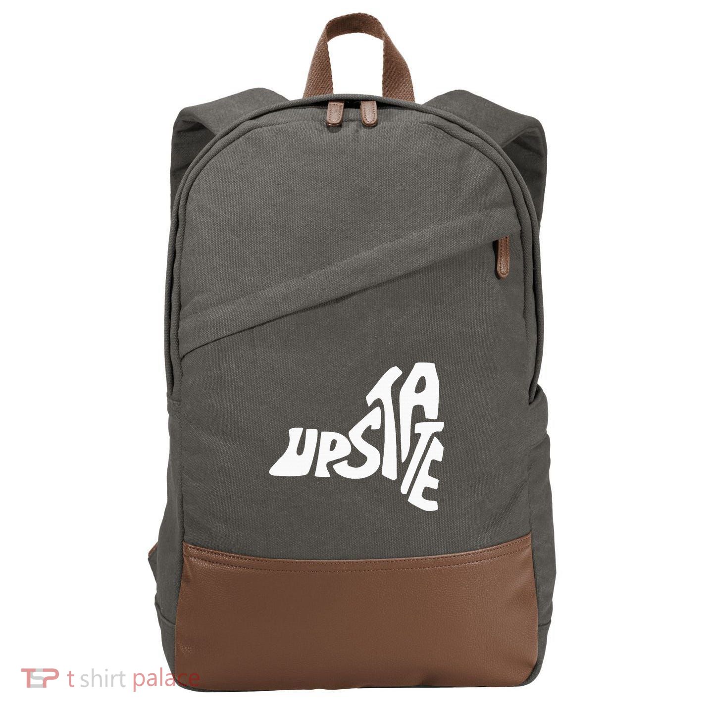 Upstate New York Ny State Shape Cotton Canvas Backpack