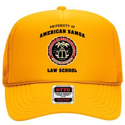 University Of American Samoa Law School Gift High Crown Mesh Back Trucker Hat