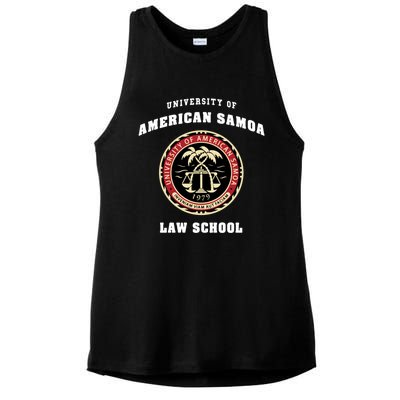 University Of American Samoa Law School Gift Ladies PosiCharge Tri-Blend Wicking Tank