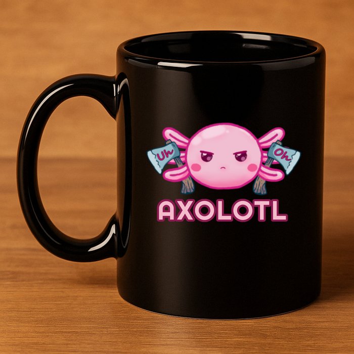 Uh Oh Axolotl 11oz C Handle Ceramic Mug