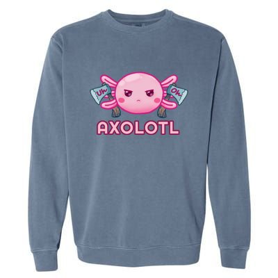 Uh Oh Axolotl Garment-Dyed Sweatshirt