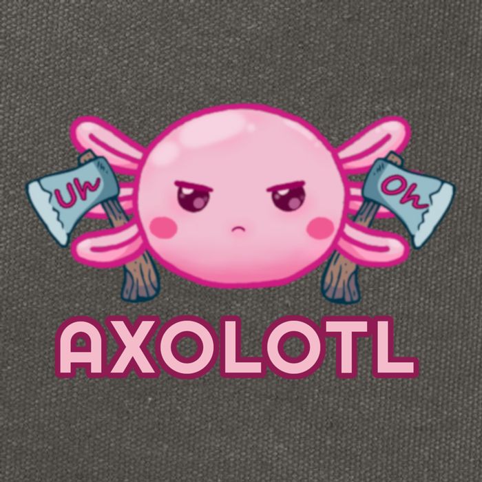 Uh Oh Axolotl Cotton Canvas Backpack