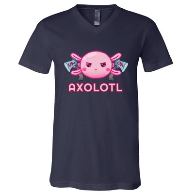 Uh Oh Axolotl V-Neck T-Shirt