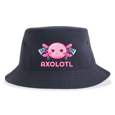 Uh Oh Axolotl Sustainable Bucket Hat