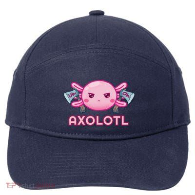 Uh Oh Axolotl 7-Panel Snapback Hat