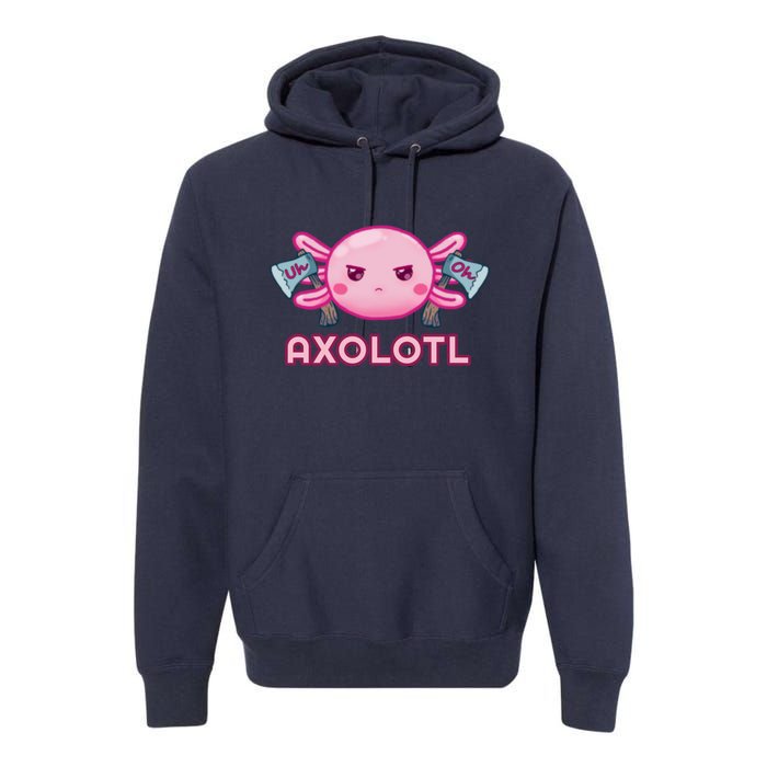 Uh Oh Axolotl Premium Hoodie