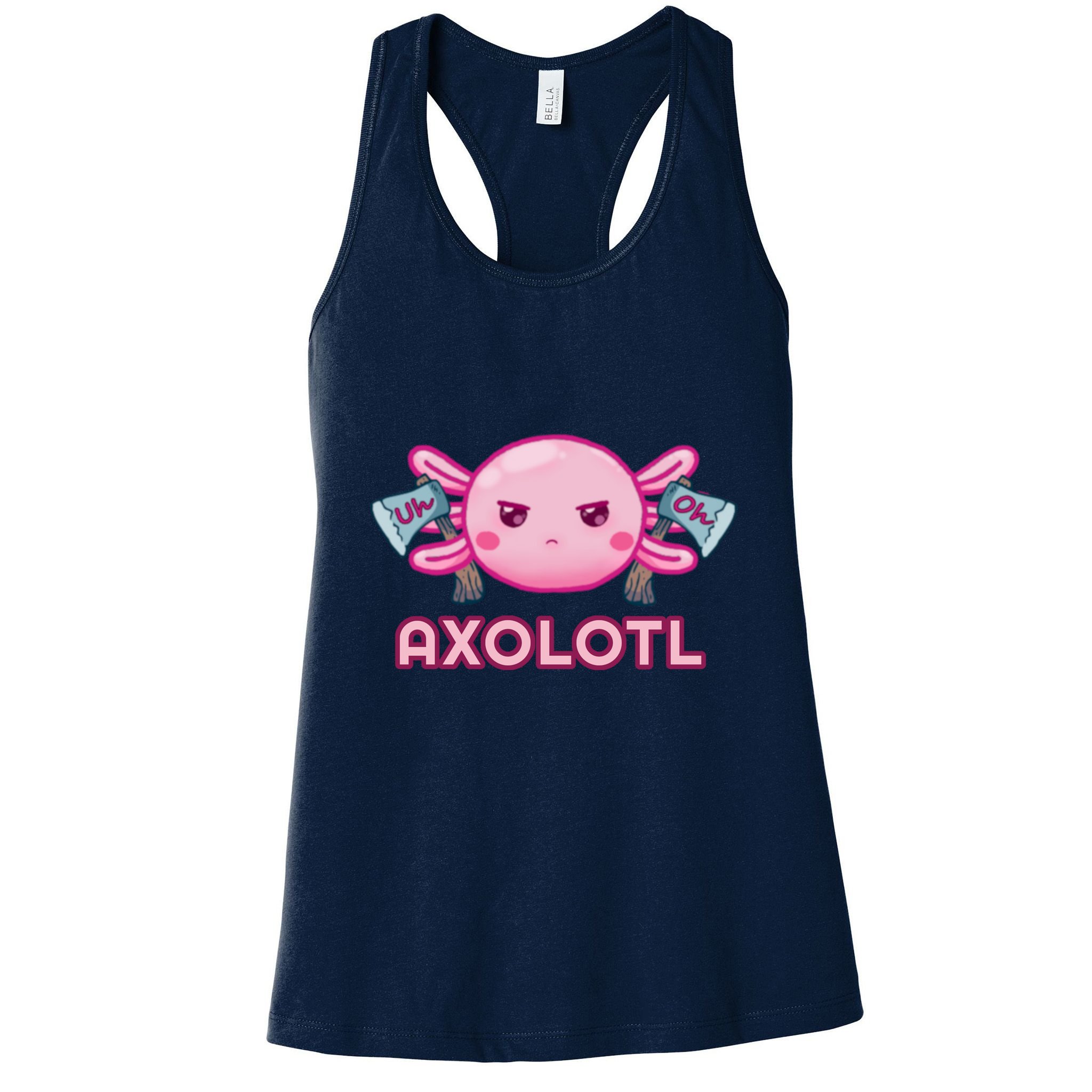 Uh Oh Axolotl Womens Tank Top