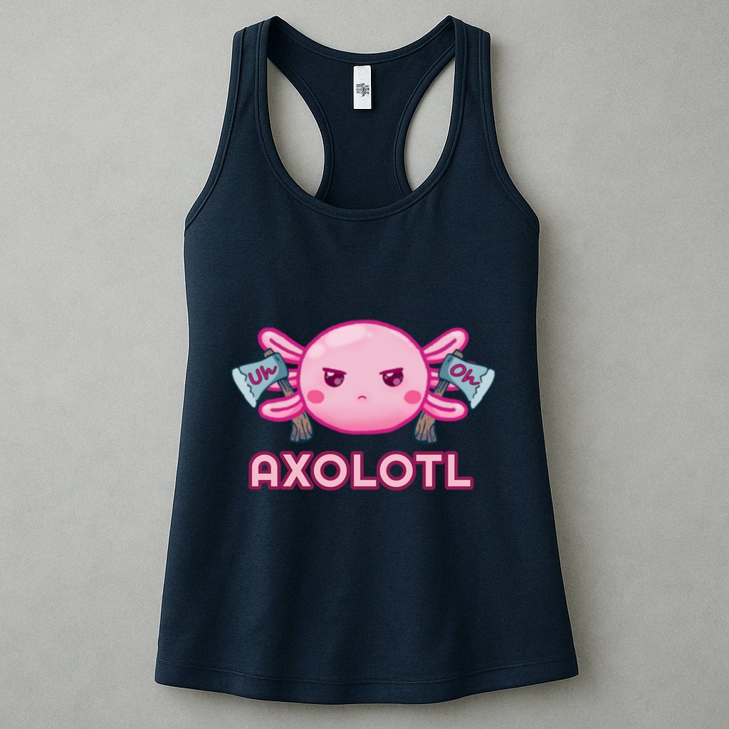 Uh Oh Axolotl Womens Tank Top