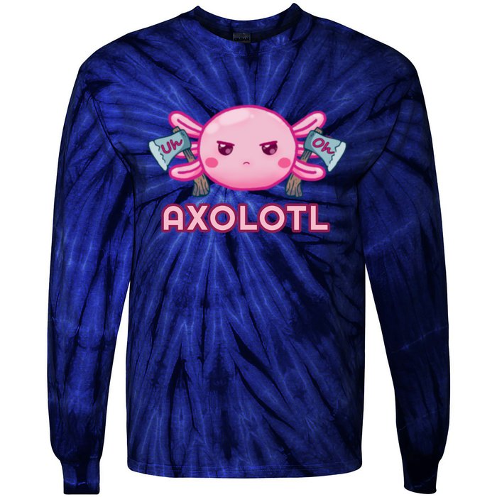 Uh Oh Axolotl Tie-Dye Long Sleeve Shirt