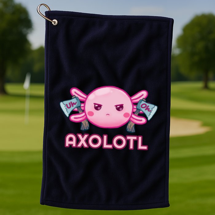 Uh Oh Axolotl Golf Towel
