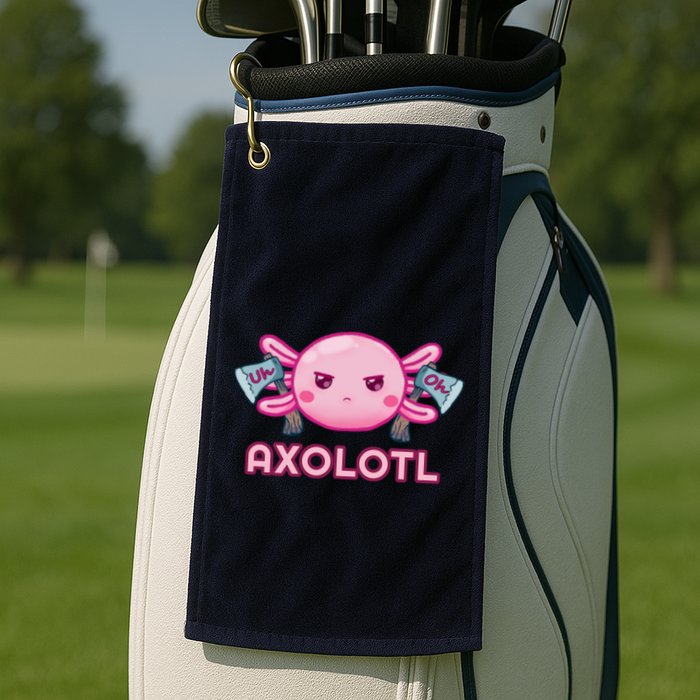 Uh Oh Axolotl Golf Towel