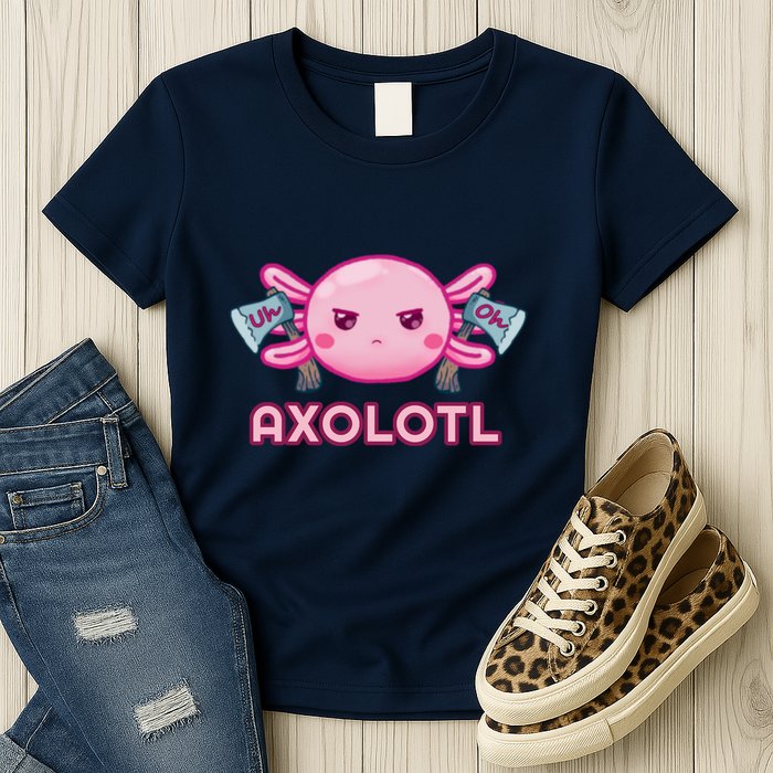 Uh Oh Axolotl Womens T-Shirt