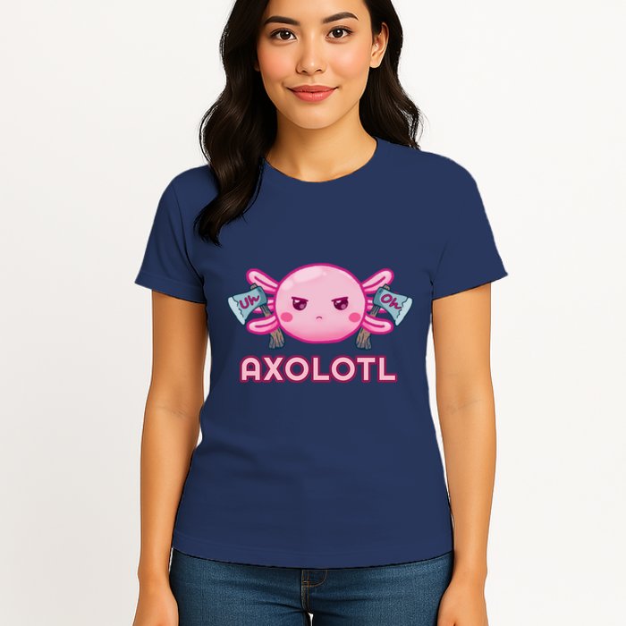Uh Oh Axolotl Womens T-Shirt