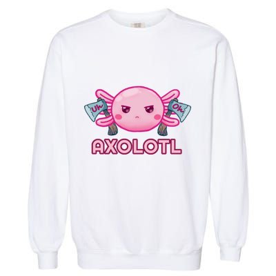 Uh Oh Axolotl Garment-Dyed Sweatshirt