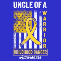 Uncle Of A Warrior Childhood Cancer Awareness Gold Us Flag Cool Gift 16 in Basic Backpack