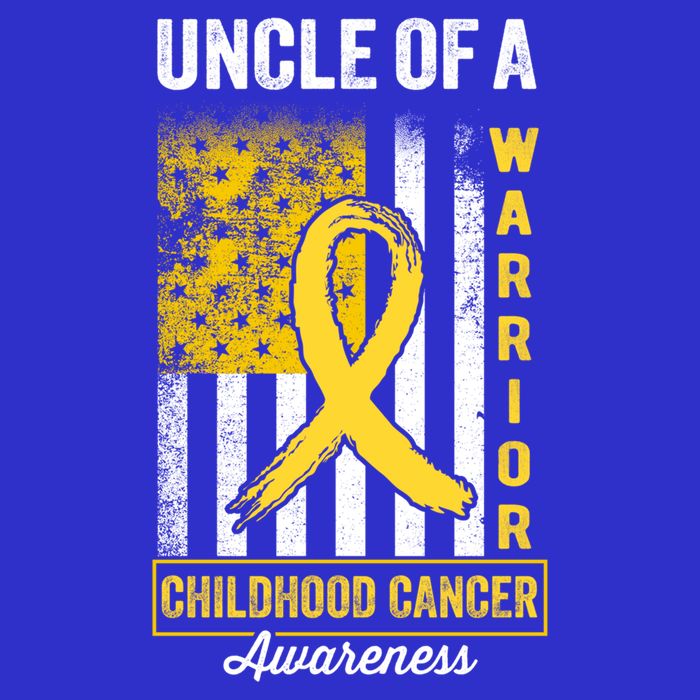 Uncle Of A Warrior Childhood Cancer Awareness Gold Us Flag Cool Gift 16 in Basic Backpack
