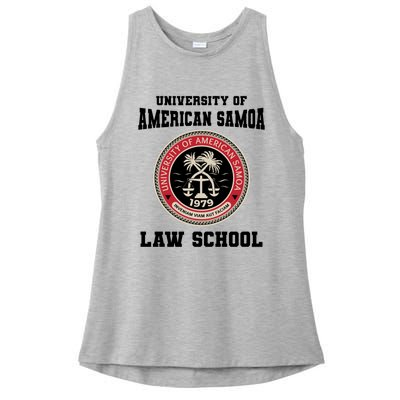 University Of American Samoa Law School Gift Ladies PosiCharge Tri-Blend Wicking Tank