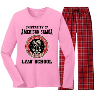 University Of American Samoa Law School Gift Women's Long Sleeve Flannel Pajama Set 