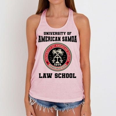 University Of American Samoa Law School Gift Women's Knotted Racerback Tank