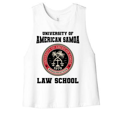 University Of American Samoa Law School Gift Women's Racerback Cropped Tank