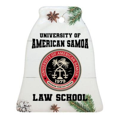 University Of American Samoa Law School Gift Ceramic Bell Ornament