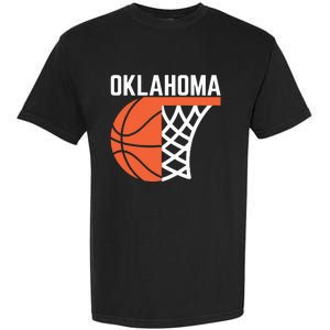 Usa Oklahoma Basketball State Net Graphic Sports Players Art Garment-Dyed Heavyweight T-Shirt