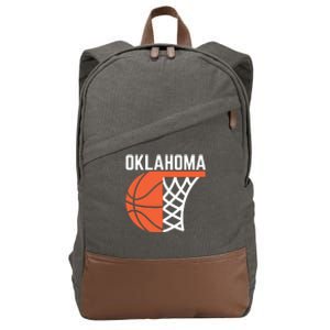 Usa Oklahoma Basketball State Net Graphic Sports Players Art Cotton Canvas Backpack