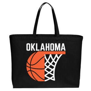 Usa Oklahoma Basketball State Net Graphic Sports Players Art Cotton Canvas Jumbo Tote