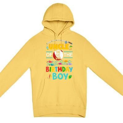 Uncle Of Big One 1st Birthday Matching Family Fishing Cute Gift Premium Pullover Hoodie