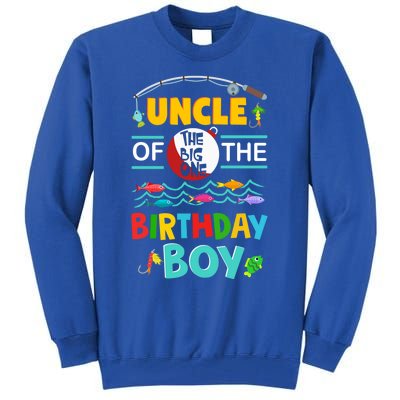 Uncle Of Big One 1st Birthday Matching Family Fishing Cute Gift Tall Sweatshirt