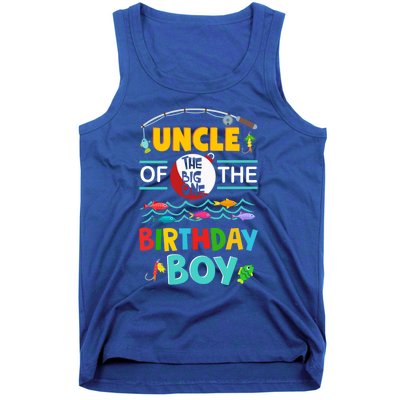 Uncle Of Big One 1st Birthday Matching Family Fishing Cute Gift Tank Top