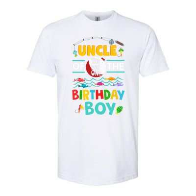 Uncle Of Big One 1st Birthday Matching Family Fishing Cute Gift Softstyle CVC T-Shirt