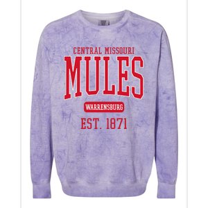 University Of Central Missouri UCM Mules Est Date Colorblast Crewneck Sweatshirt