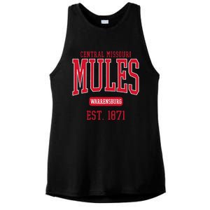 University Of Central Missouri UCM Mules Est Date Ladies PosiCharge Tri-Blend Wicking Tank