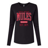 University Of Central Missouri UCM Mules Est Date Womens Cotton Relaxed Long Sleeve T-Shirt