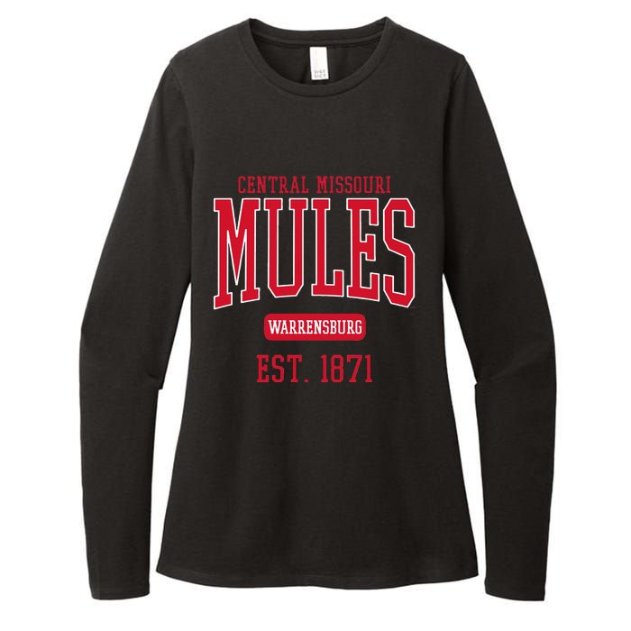 University Of Central Missouri UCM Mules Est Date Womens CVC Long Sleeve Shirt