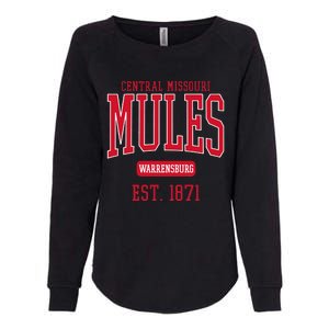 University Of Central Missouri UCM Mules Est Date Womens California Wash Sweatshirt