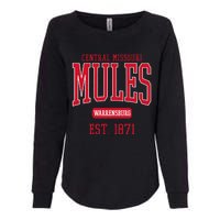 University Of Central Missouri UCM Mules Est Date Womens California Wash Sweatshirt