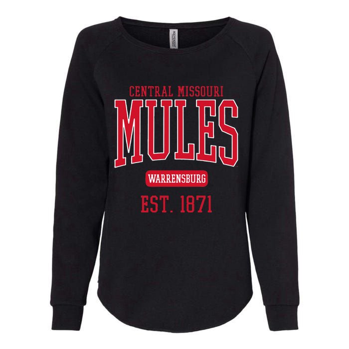 University Of Central Missouri UCM Mules Est Date Womens California Wash Sweatshirt