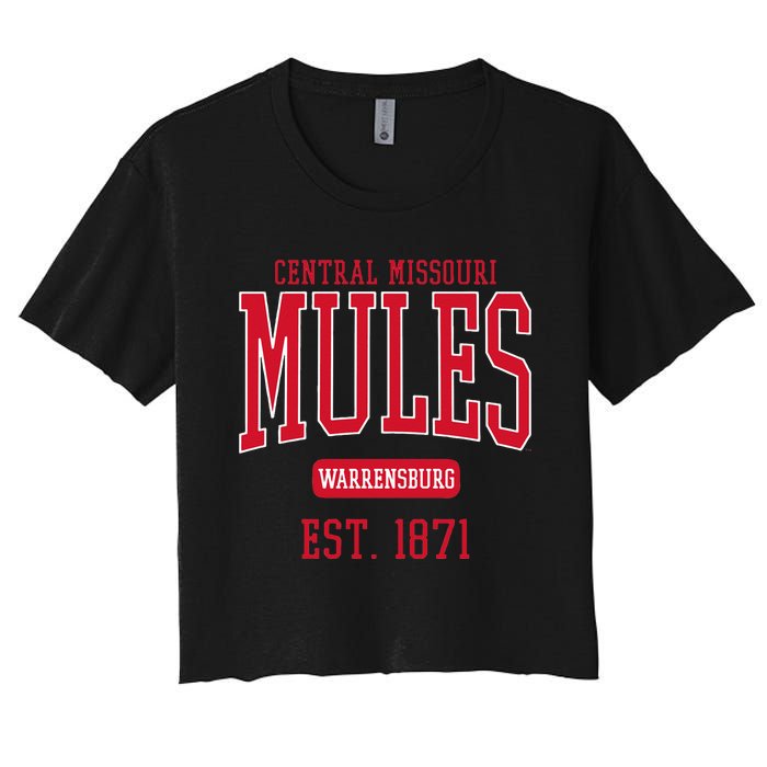 University Of Central Missouri UCM Mules Est Date Women's Crop Top Tee