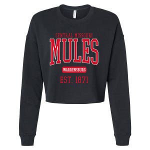 University Of Central Missouri UCM Mules Est Date Cropped Pullover Crew