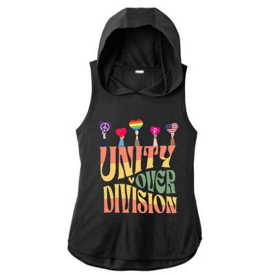 Unity Over Division Ladies PosiCharge Tri-Blend Wicking Draft Hoodie Tank