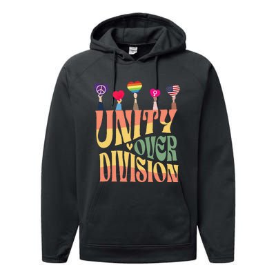 Unity Over Division Performance Fleece Hoodie