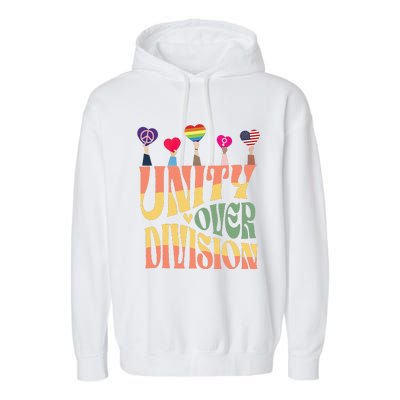 Unity Over Division Garment-Dyed Fleece Hoodie