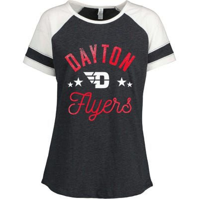 U.N.I.V.E.R.S.I.T.Y Of Dayton Flyers Enza Ladies Jersey Colorblock Tee